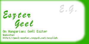 eszter geel business card